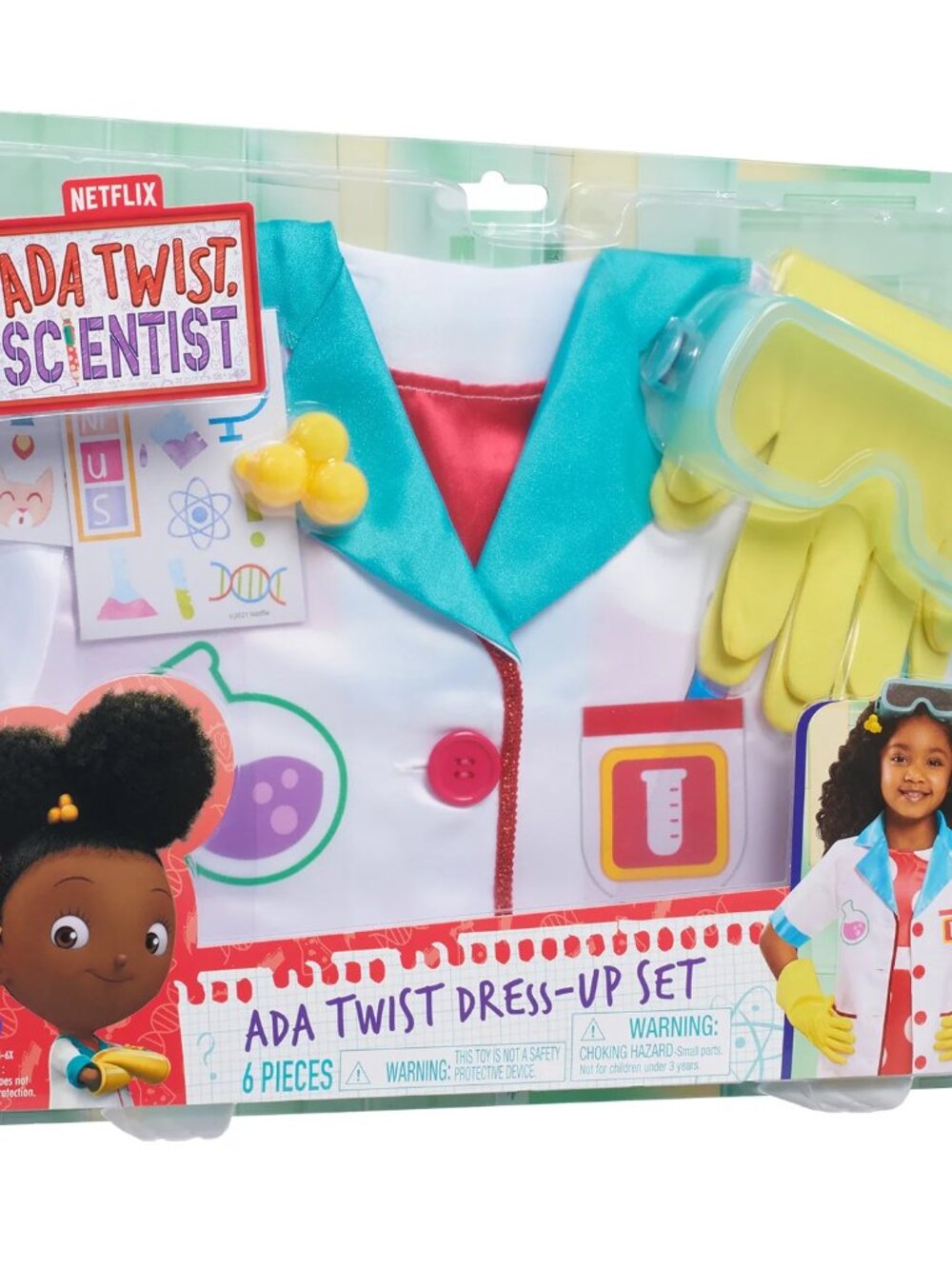 Ada Twist, Scientist Dress-Up Set, Size 4-6X - New / Sealed
